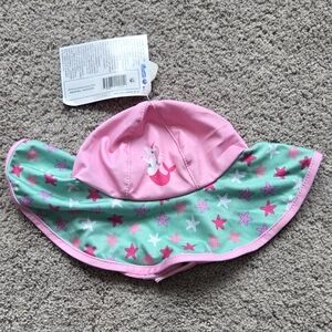 NWT SwimWays Baby Girl Lightweight Unicorn Mermaid UPF 40 Swim Hat